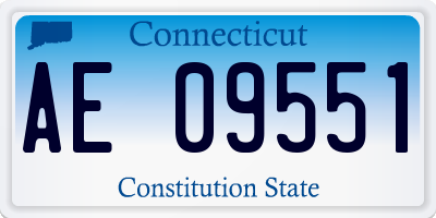 CT license plate AE09551