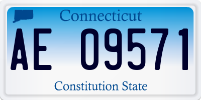 CT license plate AE09571