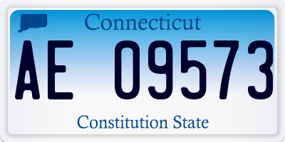 CT license plate AE09573