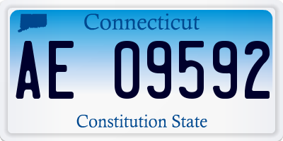 CT license plate AE09592