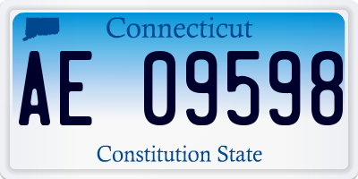 CT license plate AE09598