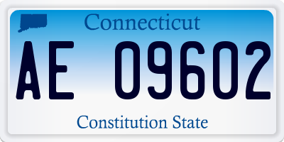 CT license plate AE09602