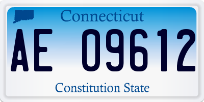 CT license plate AE09612