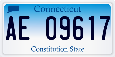 CT license plate AE09617