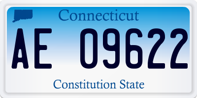 CT license plate AE09622
