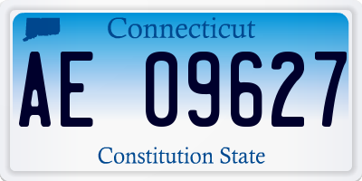CT license plate AE09627