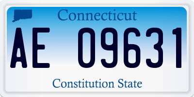 CT license plate AE09631