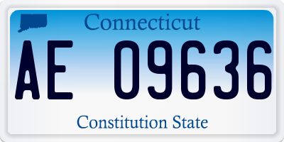 CT license plate AE09636