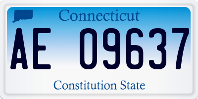 CT license plate AE09637