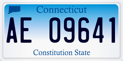 CT license plate AE09641
