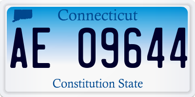 CT license plate AE09644