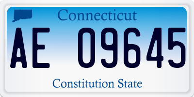 CT license plate AE09645