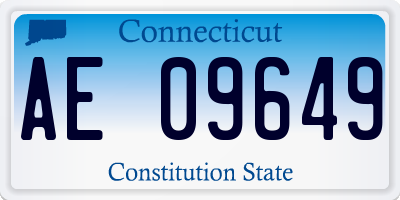 CT license plate AE09649