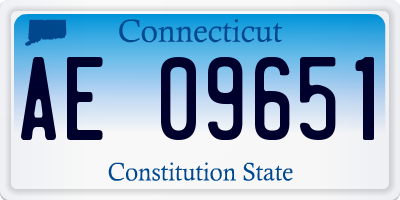 CT license plate AE09651