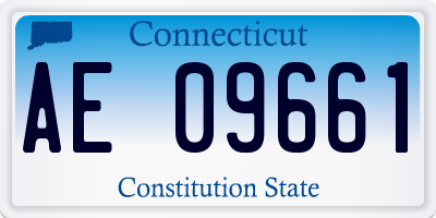 CT license plate AE09661