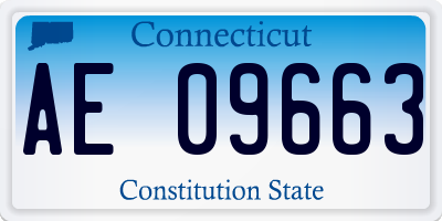 CT license plate AE09663
