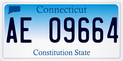 CT license plate AE09664