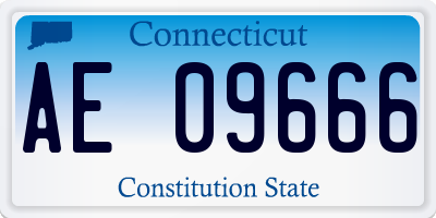 CT license plate AE09666