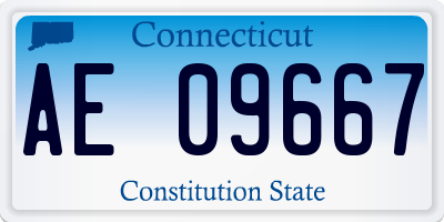 CT license plate AE09667