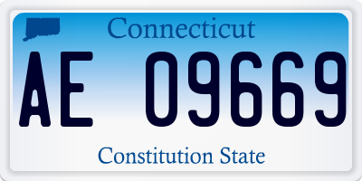 CT license plate AE09669