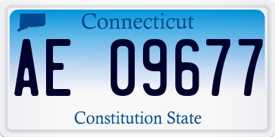 CT license plate AE09677