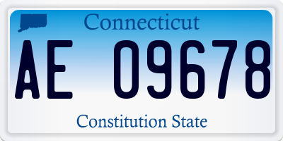 CT license plate AE09678