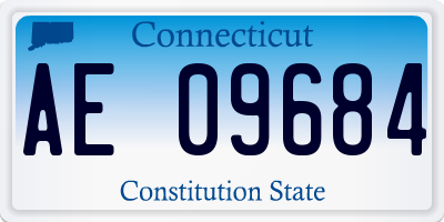 CT license plate AE09684