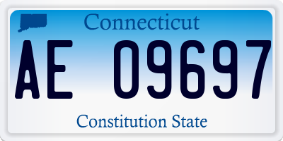 CT license plate AE09697