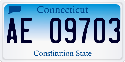 CT license plate AE09703