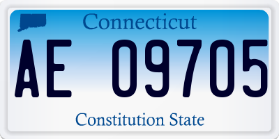 CT license plate AE09705