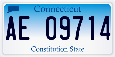 CT license plate AE09714