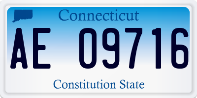 CT license plate AE09716