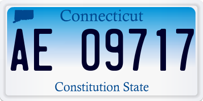 CT license plate AE09717