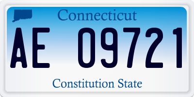 CT license plate AE09721