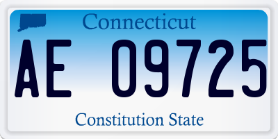 CT license plate AE09725