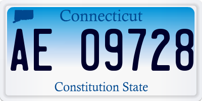 CT license plate AE09728