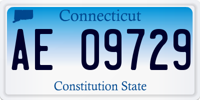 CT license plate AE09729