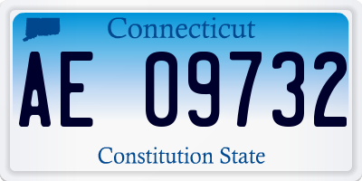 CT license plate AE09732