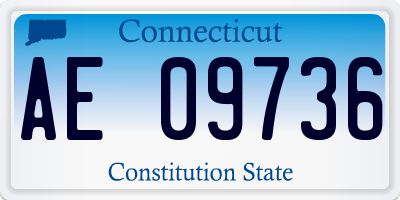 CT license plate AE09736