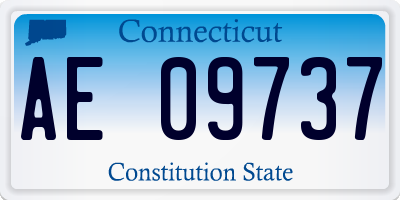 CT license plate AE09737