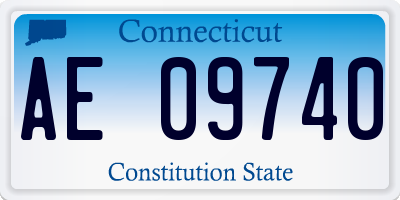 CT license plate AE09740