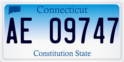 CT license plate AE09747