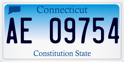 CT license plate AE09754