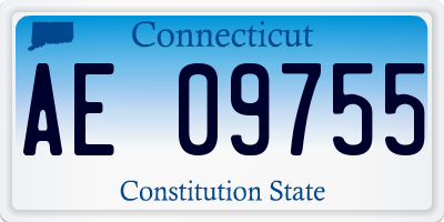 CT license plate AE09755