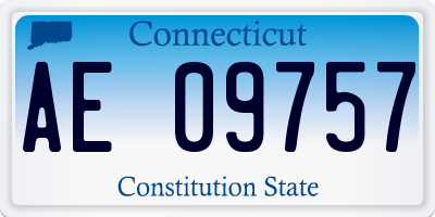 CT license plate AE09757