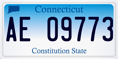 CT license plate AE09773