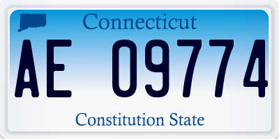 CT license plate AE09774