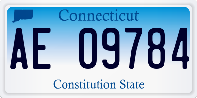 CT license plate AE09784