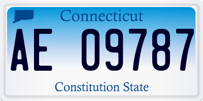 CT license plate AE09787
