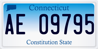 CT license plate AE09795